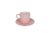 Порцеланова чаша с чинийка LOVE в пастелно розов цвят Isabelle Rose